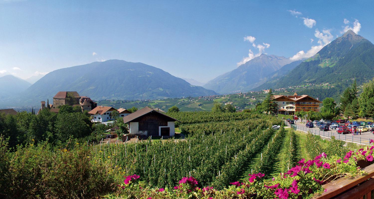 Panorama vom Balkon der Ferienwohnung